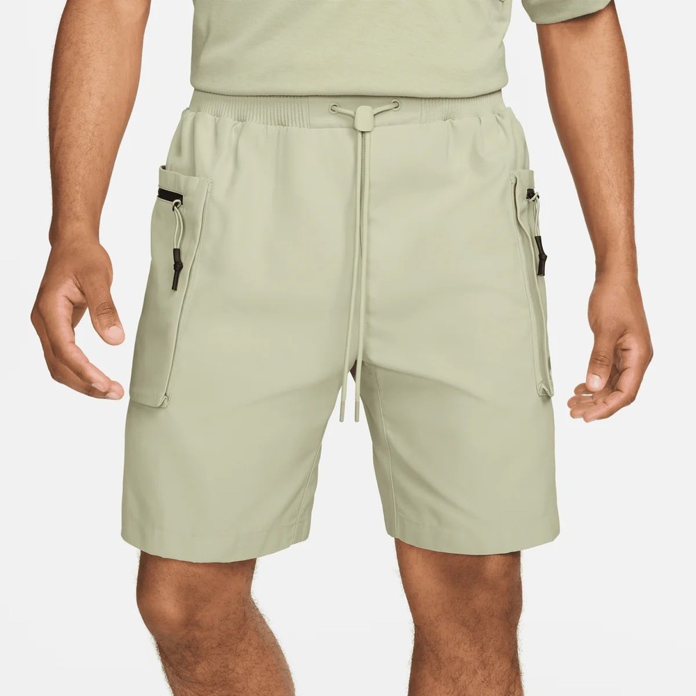 Nike Sportswear Tech Pack Green‎ Woven Utility Shorts Zip Pocket Drawstring M